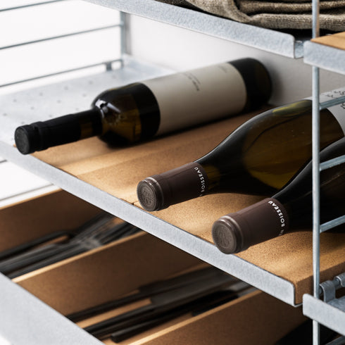 String System Cork Bottle Tray 19x30cm Set of 2